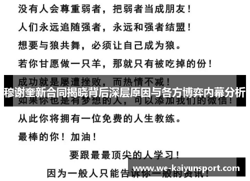 穆谢奎新合同揭晓背后深层原因与各方博弈内幕分析 穆谢奎新合同揭晓背后深层原因与各方博弈内幕分析