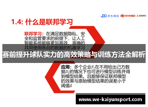 赛前提升球队实力的高效策略与训练方法全解析 赛前提升球队实力的高效策略与训练方法全解析